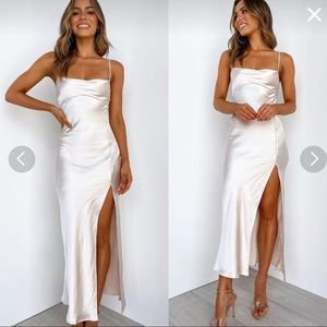 Petal and Pup Chela dress in champagne